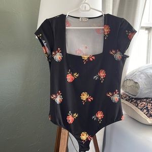 Free People Floral Bodysuit NWOT